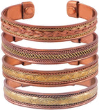 Tibetan Copper Bracelets Magnetic India Pattern Women's Men's Spiritual Yoga Jewelry