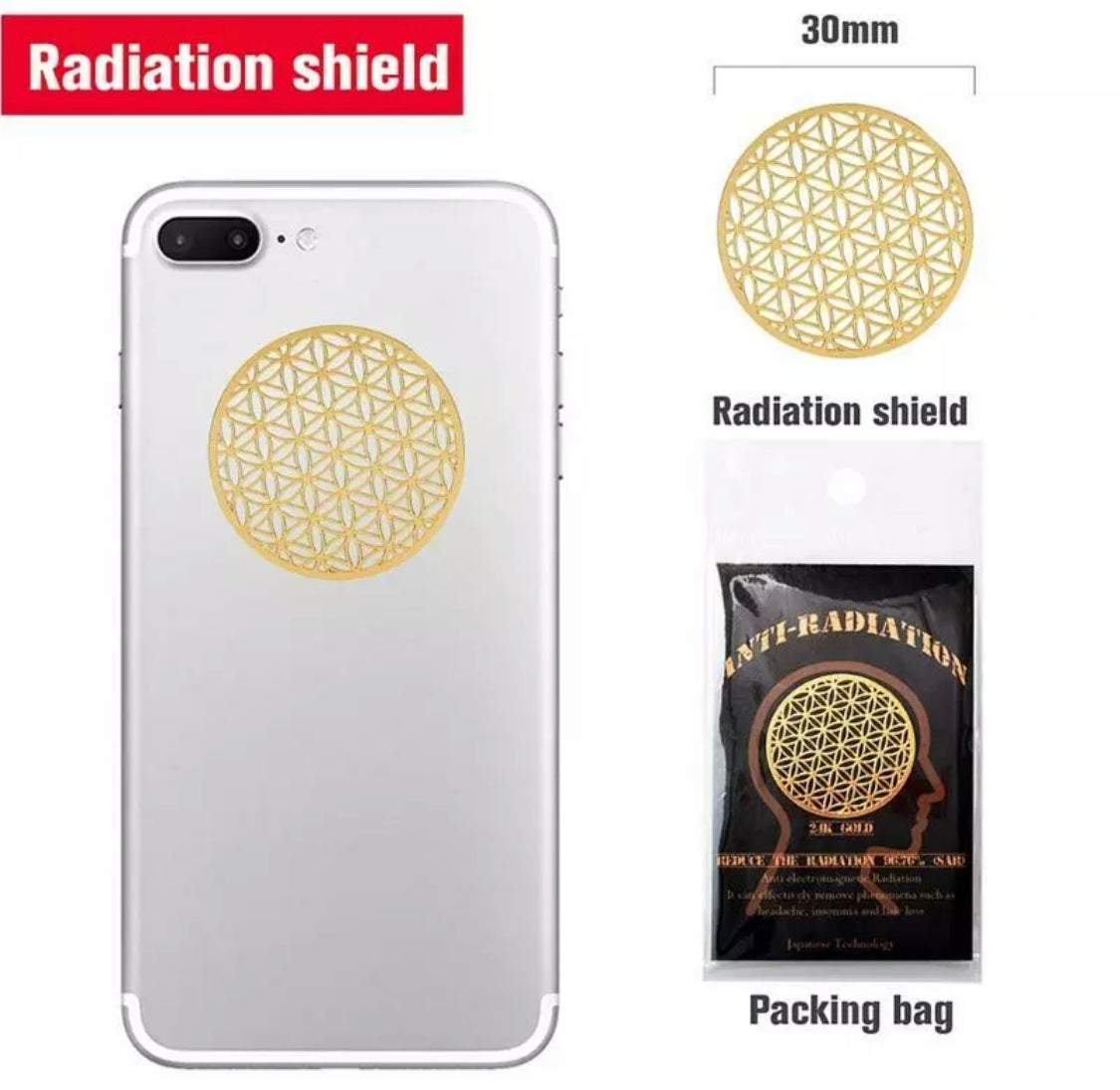 Radiation Protector Shield EMF Protection Mobile Cell Phone Stickers