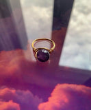 Floating crystal ring