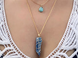 Hand wire wrapped Genuine Crystal necklace