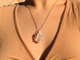 Hand wire wrapped Genuine Crystal necklace
