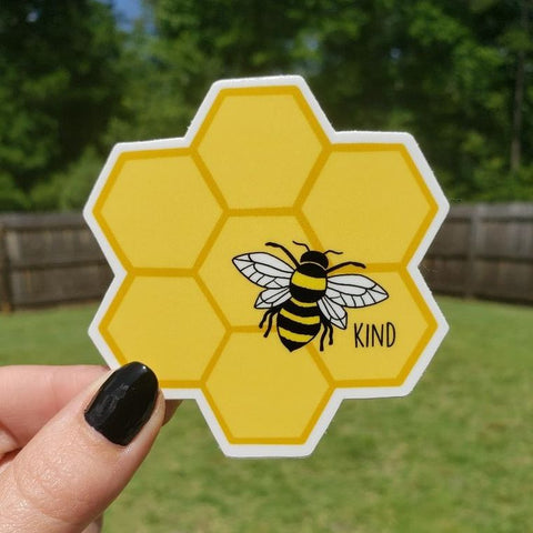 Bee Kind Die Cut Stickers 2.9" x 3"