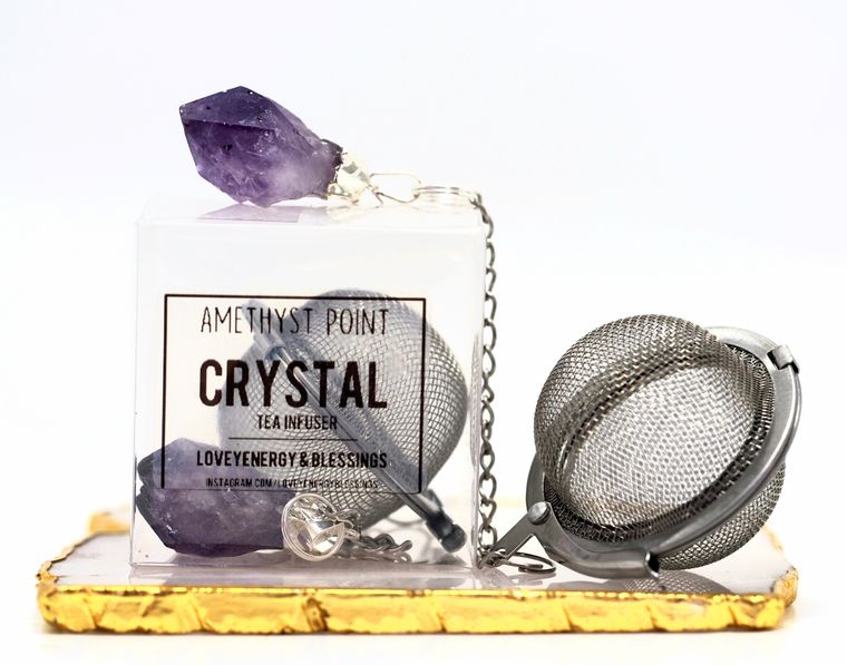 Amethyst Crystal Point Tea Infuser - The Original