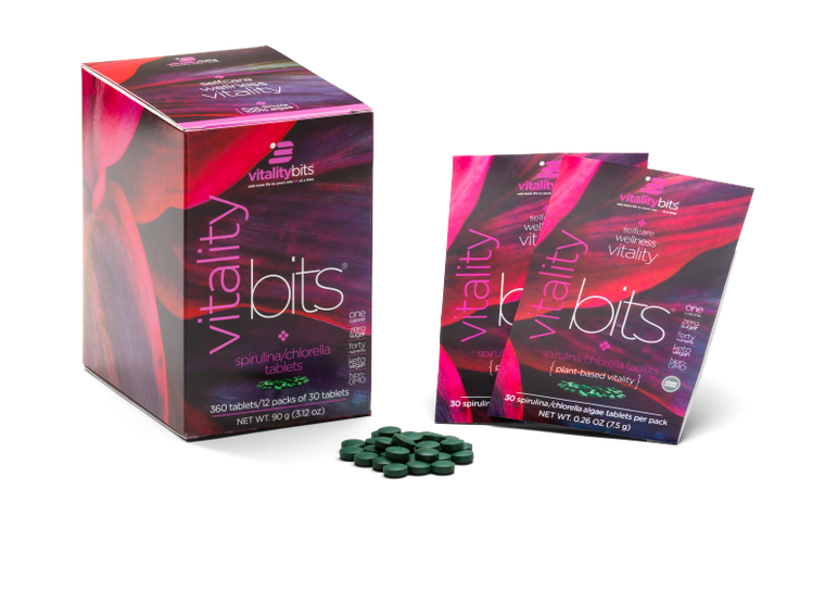 VITALITYbits® 50% Spirulina 50% Chlorella (Box of 12 Single Servings)