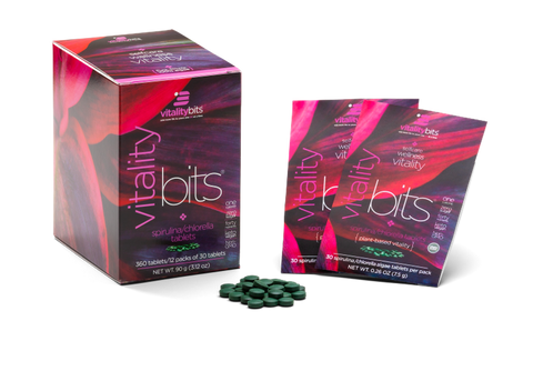 VITALITYbits® 50% Spirulina 50% Chlorella (Box of 12 Single Servings)